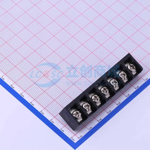 栅栏式接线端子DBT50-9.5-7P-BK-P 插件9.5mm 三面 1x7P 直针