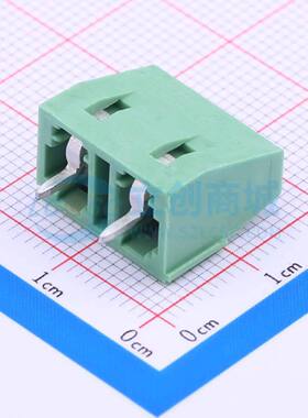 螺钉式接线端子1717729 插件,P=7.62mm 1x2P 直插 绿色