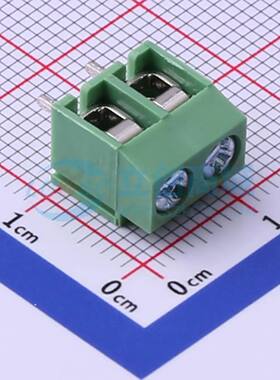 螺钉式接线端子XY126V-5.0-2P 插件,P=5mm 1x2P 直插 绿色