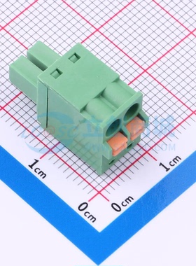 插拔式接线端子XDCB-2A381G-33-3G61 P=3.81mm 1x2P 公插头