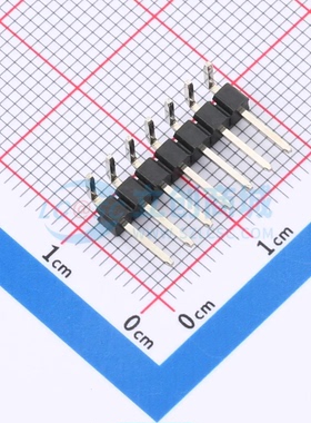 排针 A254AD-WD07P-PC030 弯插,P=2.54mm 1x7P 方孔 单排 原装正