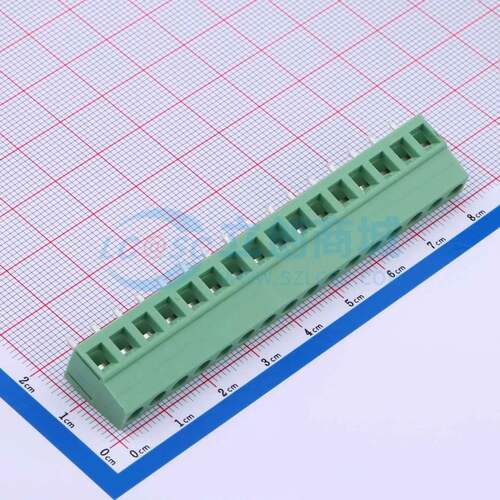 螺钉式接线端子DB128V-5.08-16P-GN-S 插件,P=5.08mm 1x16P 直插