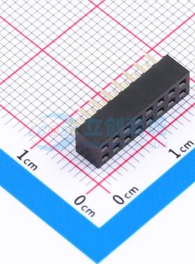 排母 CSFA201-0802A001R1AC 插件,P=2mm 2x8P 方孔 电子元器件配