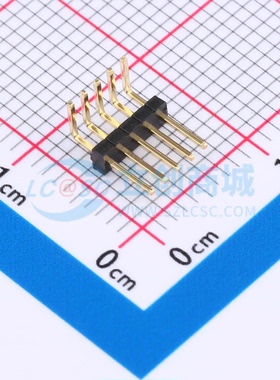 排针 X1311WR-05J-C40D24 弯插,P=1.27mm 1x5P 方针 原装正品