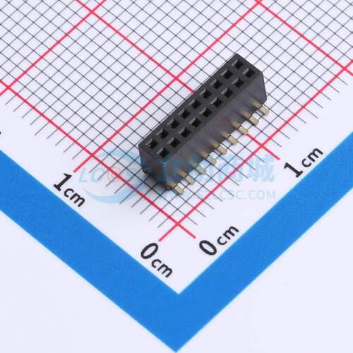 排母 B127M05-0B18P51-H43C48 SMD,P=1.27mm 2x9P 方孔 电子元器