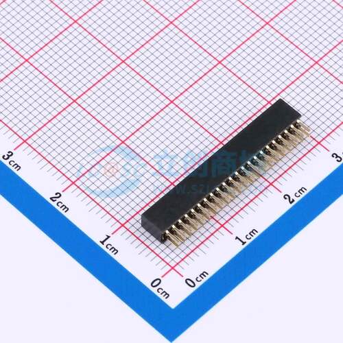 排母 X1321FV-2x22-C43D24 插件,P=1.27mm 2x22P 方孔 电子元器件