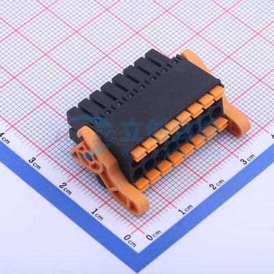 插拔式接线端子KF2EDGKSG-3.5-2*8P P=3.5mm 2x8P 公插头 卡扣固