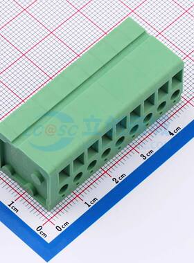 螺钉式接线端子DB105V-5.0-9P-GN-S 插件,P=5mm 1x9P 直插 绿色