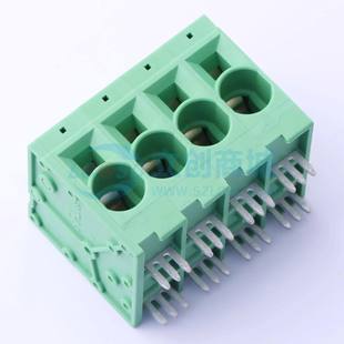 P=10mm 弹簧式 弯插 10004G01 1x4P绿色 接线端子JL271R