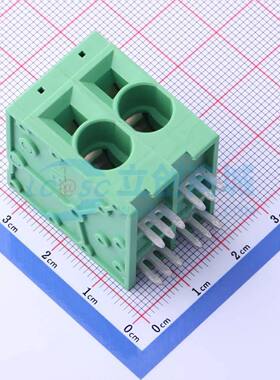 弹簧式接线端子JL271R-10002G01 弯插,P=10mm 1x2P绿色