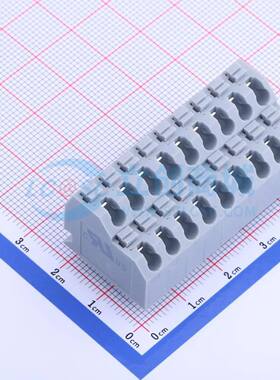 弹簧式接线端子KF250T-5.0-2*9P 插件,P=5mm 2x9P 灰色