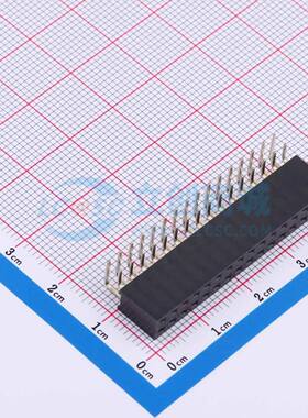 排母 XDM254-2-16-W-8.5-G0 弯插,P=2.54mm 2x16P 方孔 电子元器