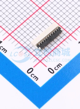 连接器 0.3-21P XGXJ-H1.0 SMD,P=0.3mm,卧贴(交错脚)