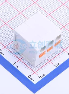 弹簧式接线端子KF239-5.0-3P 插件,P=5mm 1x3P 白色