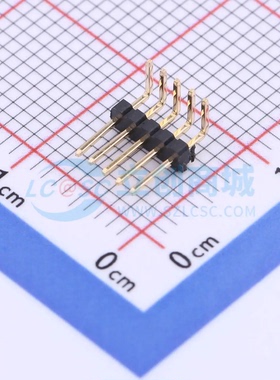 排针 X1311WR-05J-C26D40 弯插,P=1.27mm 1x5P 方针 原装正品