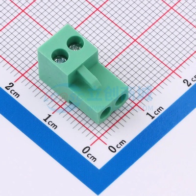 插拔式接线端子MXHT396K-3.96-02P-GN01-Cu-S-A P=3.96mm 1x2P 插