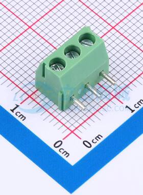螺钉式接线端子DB301R-3.5-3P-GN-S 弯插,P=3.5mm 1x3P绿色
