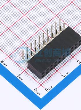 排母 FH2.54-06-10PWS 弯插,P=2.54mm 2x10P 方孔 电子元器件配单