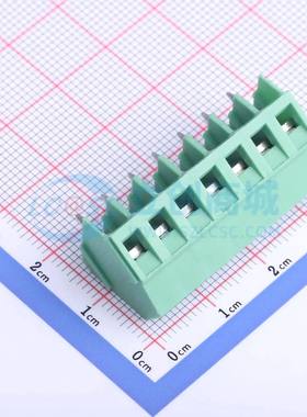螺钉式接线端子DB103-5.0-7P-GN-S 插件,P=5mm 1x7P 直插 绿色