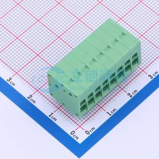 P=3.5mm 弹簧式 弯插 35008G01 1x8P绿色 接线端子JL271R