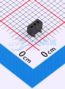 排母 FH1.0-03-03PWD SMD,P=1mm(交错脚) 1x3P 方孔 电子元器件配