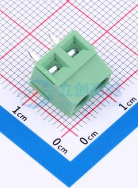 螺钉式接线端子DGL500-2P27V-MG361 插件,P=5mm 1x2P 直插 绿色