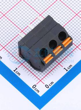 弹簧式接线端子DB252-5.0-3P-BK P=5.0mm 1x3P 黑色