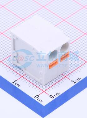 弹簧式接线端子KF239-5.08-2P 插件,P=5.08mm 1x2P 白色