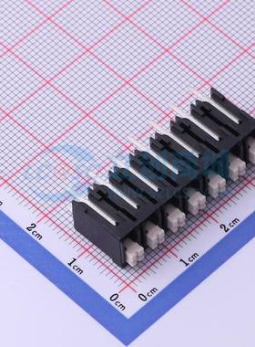 弹簧式接线端子JL212V-50007B01 插件,P=5mm 1x7P 直插 黑色