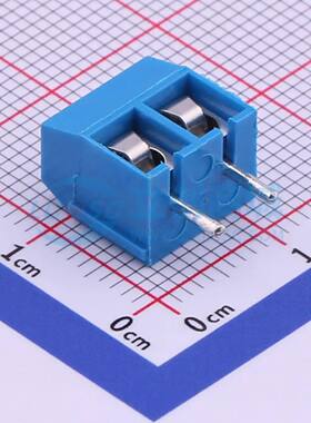 螺钉式接线端子XY301V-A-5.0-2P 插件,P=5mm 1x2P 直插 蓝色