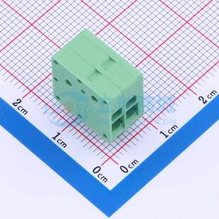 P=3.5mm 弹簧式 弯插 35002G01 1x2P绿色 接线端子JL271R