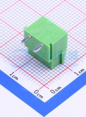 螺钉式接线端子PA002-2P 弯插,P=5mm 1x2P绿色