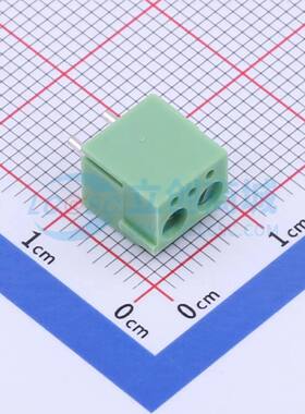 螺钉式接线端子XY340V-3.81-2P 插件,P=3.81mm 1x2P 直插 绿色