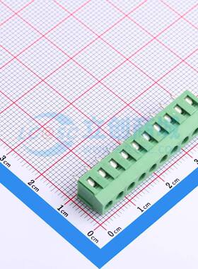 螺钉式接线端子DB125-3.81-10P-GN-S P=3.81mm 1x10P 直插 绿色