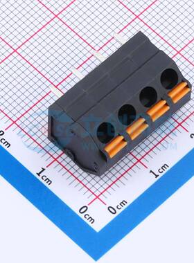 弹簧式接线端子DB252-5.0-4P-BK P=5.0mm 1x4P 黑色