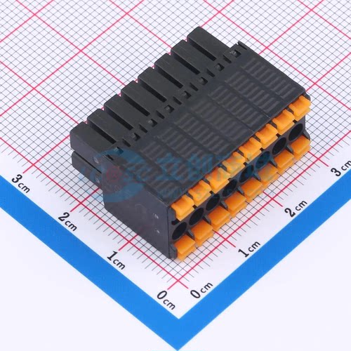 插拔式接线端子MX15EDGKNH-3.5-2*08P-BK01-Cu-A P=3.5mm 2x8P 插