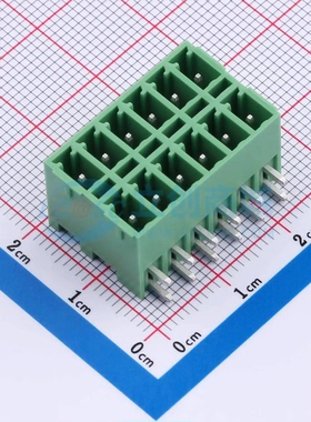 插拔式接线端子DB2ERHB-3.81-2*6P-GN 弯插3.81mm 2x6P 板端/插座
