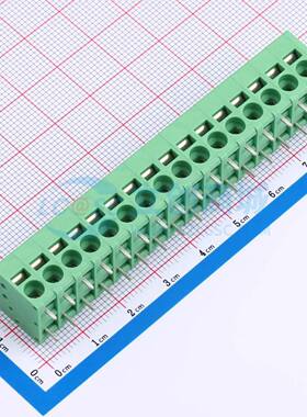 弹簧式接线端子MX205R-5.0-16P-GN01-Cu-A 插件,P=5mm 1x16P绿色