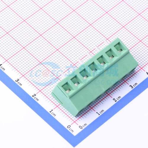 螺钉式接线端子DB128V-5.08-7P-GN-S 插件,P=5.08mm 1x7P 直插 绿