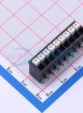 弹簧式接线端子JL212V-SMT-35009BP1 SMD,P=3.5mm 1x9P 立贴 黑色