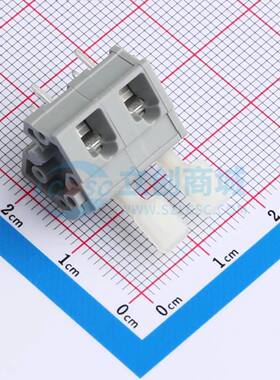 弹簧式接线端子256-502/333-000 插件,P=7.62mm 1x2P 灰色