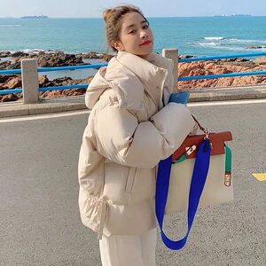 韩系连帽加厚新款款冬季棉衣学生羽绒棉服女小棉袄