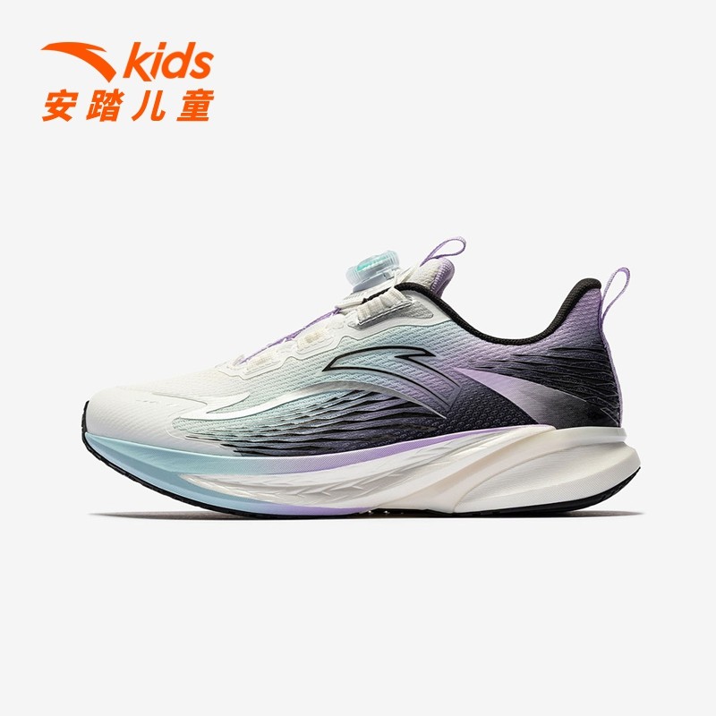 安踏2026新款骇浪4专业跑鞋儿童女大童跑步鞋校园竞训跑旋钮童鞋