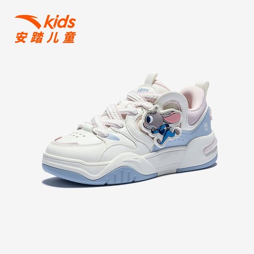 疯狂动物城款安踏儿童女大童板鞋2026新款防滑耐磨中大童潮流板鞋
