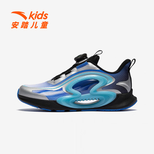 安踏儿童运动鞋通用大童鞋2026夏季新品网面透气旋钮扣逐月跑鞋