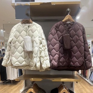 U＋試衣間秋冬新款 輕型輕薄羽絨服外套女J450453 茄克V領休閑短款