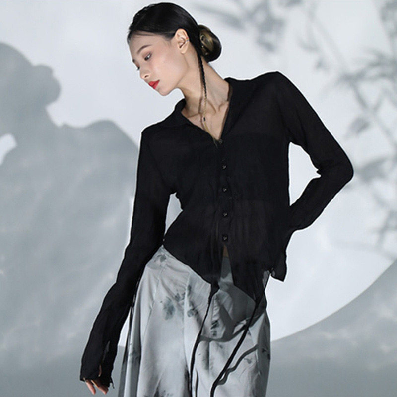 新国风舞民族风飘逸长袖不规则喇叭袖V领印花宽松阔腿裙裤女套装,运动/瑜伽/健身/球迷用品,古典舞服,淘宝优惠券,粉丝福利购,淘宝优惠卷