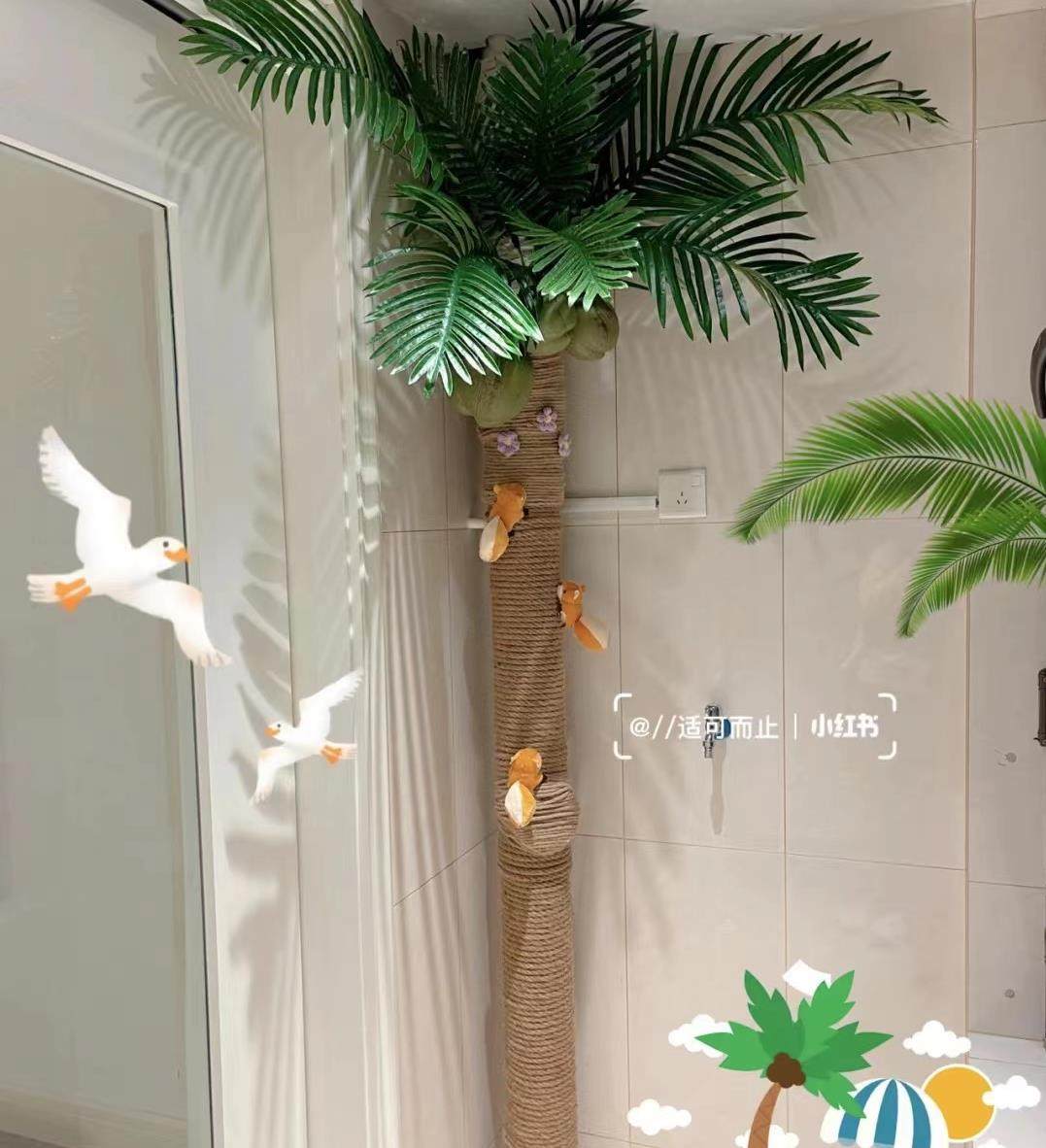 下水管道装饰遮挡阳台水管装饰管道改造美化遮丑diy麻绳包管装饰