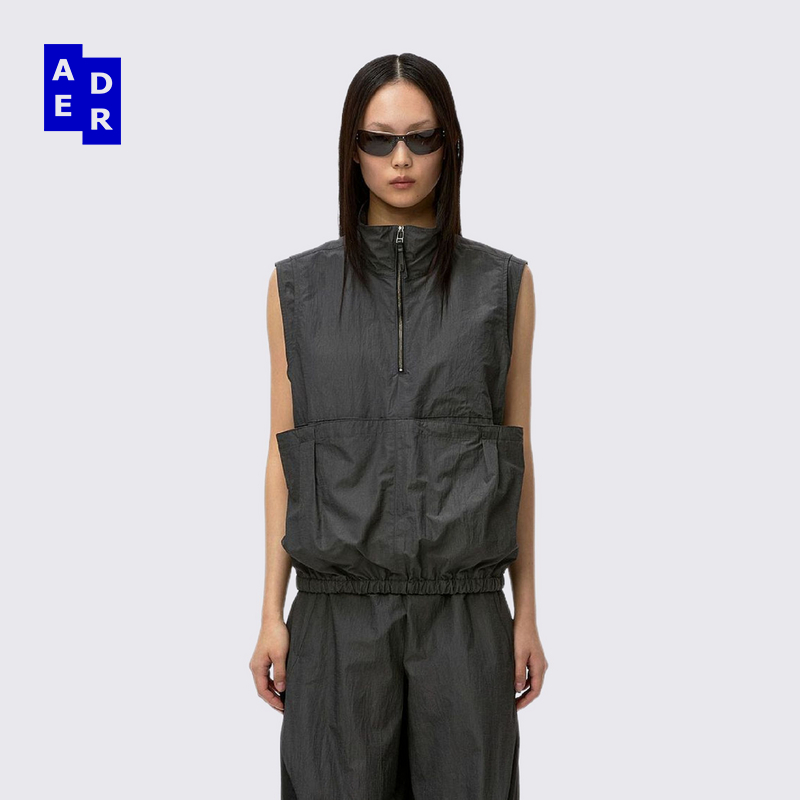 ADERERROR 25SS Vest Product. 66背心轻薄褶皱细节无袖上衣