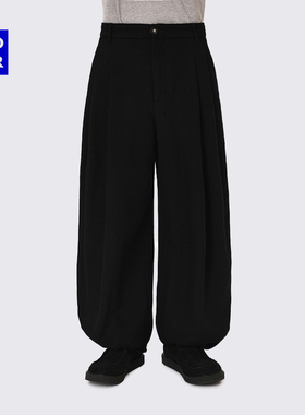 ADERERROR 23FW Letta 休闲裤秋季新品羊毛中腰宽松气球西装裤